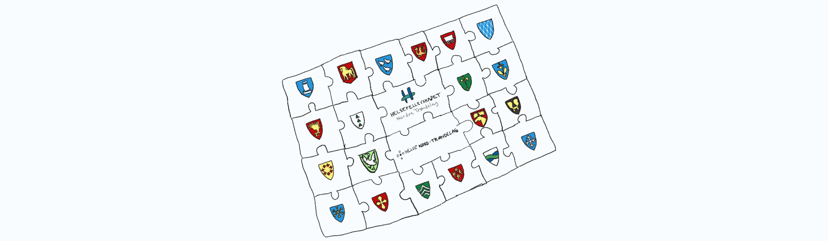 puslespill med kommunevåpner