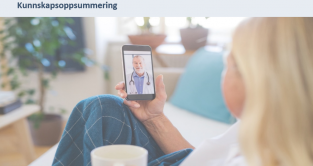 Videokonsultasjon over mobiltelefon. Lege på mobiltelefon