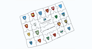 puslespill med kommunevåpner